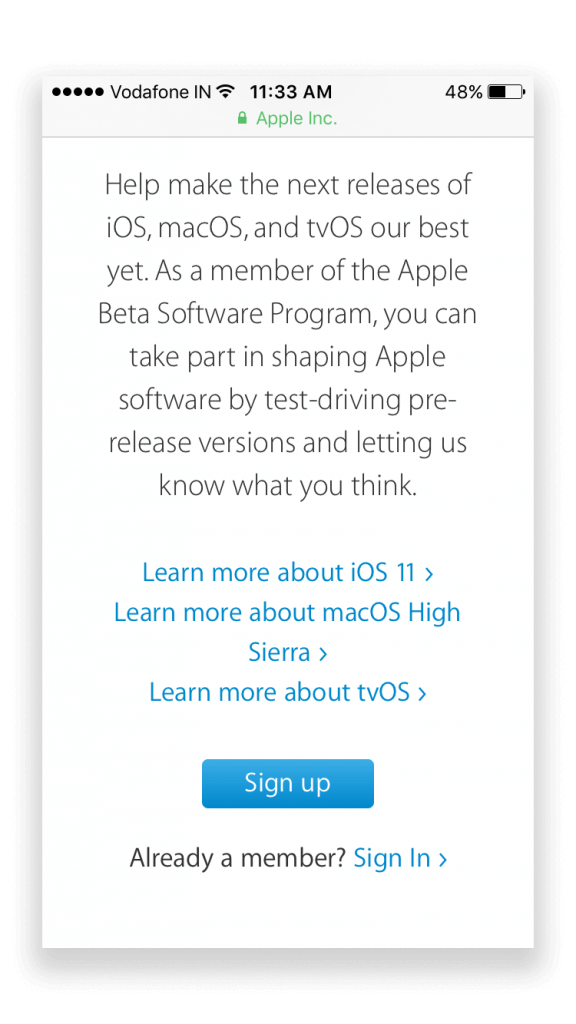 iOS 11 public beta