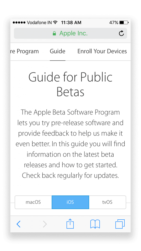 iOS 11 public beta
